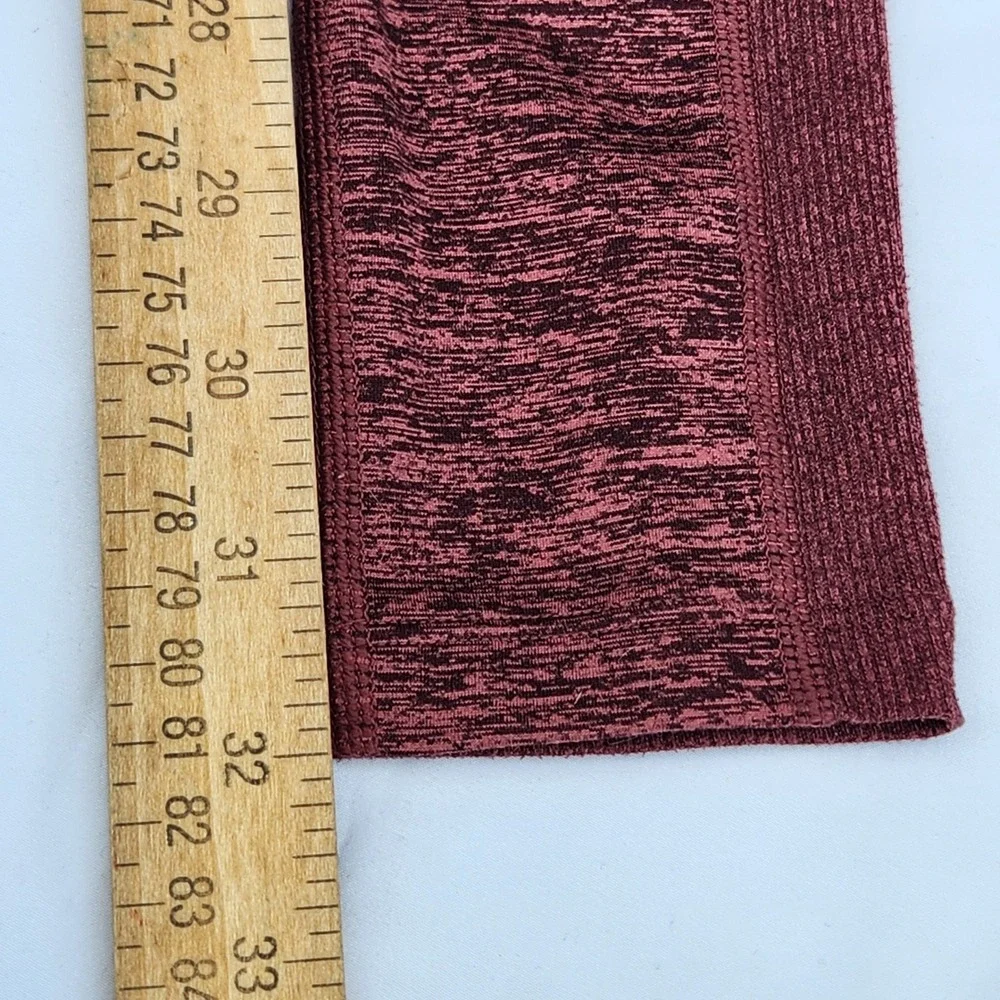 ATHLETA XXS Exhale Heel‎ Tight Burgundy Heather High Waist Leggings